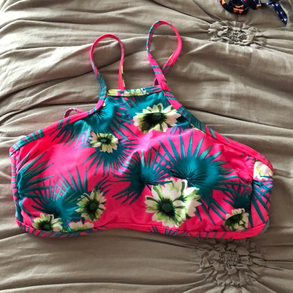 High neck bathing suit top